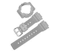 ROUHO 14mm Transparentes Silikon Uhrenarmband Klares Rubber Armband Wasserdichtes Sport Ersatzband Set for Casio BA-110 BA-111 BA-120 BA-112 BA-130 - A7