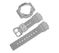 ROUHO 14mm Transparentes Silikon Uhrenarmband Klares Rubber Armband Wasserdichtes Sport Ersatzband Set for Casio BA-110 BA-111 BA-120 BA-112 BA-130 - A9