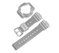 ROUHO 14mm Transparentes Silikon Uhrenarmband Klares Rubber Armband Wasserdichtes Sport Ersatzband Set for Casio BA-110 BA-111 BA-120 BA-112 BA-130 - A3