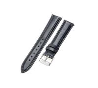 ROUHO 14mm Weiches Echtleder Uhrenarmband Damen Elegante Uhr Ersatz Uhr Band für FOSSIL ES5068-Blau + Silber