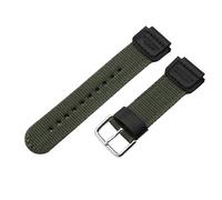ROUHO 18 x 25mm Ersatz Sport Uhrenarmband Gekerbter Anstoß Gewebtes Nylon Uhrenarmband für Casio AE-1200WH SGW-300 AQ-S810W