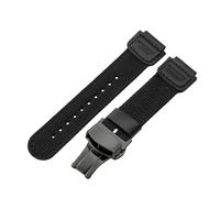 ROUHO 18 x 25mm Ersatz Sport Uhrenarmband Gekerbter Anstoß Gewebtes Nylon Uhrenarmband für Casio AE-1200WH SGW-300 AQ-S810W