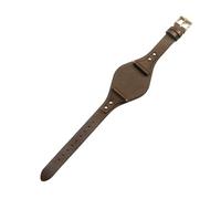 ROUHO 18mm Echtes Retro Leder Uhrenarmband mit Schließe, Langlebiges Ersatzarmband für Fossil ES4113 ES4114 ES3616 ES3625-Kaffee + Roségold Schließe