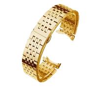 ROUHO 19mm Edelstahl Gebogenes Uhrenarmband Ersatz Faltschließe Uhr Armband für Tissot Le Locle T41
