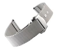 ROUHO 20mm Edelstahl Gewebtes Uhrenarmband Herren Uhr Titan Armband für Omega Seamaster Diver 300M 007