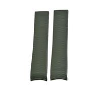 ROUHO 21mm Silikon Taucheruhrenarmband, Wasserdicht Schweißfest Ersatz Uhrenband für Longines HydroConquest L3 781 742-Grün