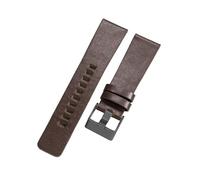 ROUHO 22mm Echtleder Uhrenarmband Herren Damen Ersatz Armband Uhr Dornschließe für Diesel DZ1862 DZ1863 DZ1864 DZ1865-Kaffee + Schwarz Schnalle