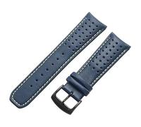 ROUHO 22mm Ersatz Uhrenarmband Gebogenes Ende Echtleder Uhrenarmband für Citizen Eco-Drive Skyhawk A-T AT8020-54L-Gelb + Schwarz Schließe