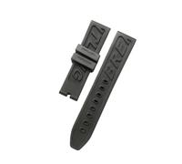 ROUHO 22mm Silikon Uhrenarmband Wasserdichtes Kautschuk Armband Edelstahl Schließe Weiches Sport Ersatzband for Breitling Avenger Collection - A1