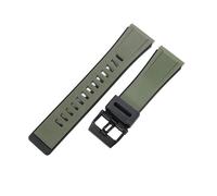 ROUHO 24mm Ersatz Kautschuk Uhrenarmband, Langlebiges Sport-Armband für Casio G-Shock GA-2000 PRG-600 PRW-6600 PRG-650-Grün
