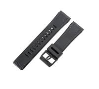 ROUHO 24mm Ersatz Kautschuk Uhrenarmband, Langlebiges Sport-Armband für Casio G-Shock GA-2000 PRG-600 PRW-6600 PRG-650-Schwarz
