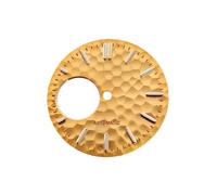 ROUHO 28,5mm gehämmertes Open-Heart-Zifferblatt, EIN Leuchtendes Uhrengesicht 3h Krone Mod für Seiko NH38 Movement-S4