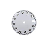 ROUHO 28,5mm Sonnenschliff Zifferblatt mit Diamantkristall-Markierungen, Personalisiertes Mod-Teile Uhrengesicht für Seiko NH35 NH36 Movement-S2
