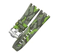 ROUHO 28mm Silikon Uhrenarmband Wasserdichtes Kautschuk Armband Edelstahl Dornschließe Weiches Ersatzband for Audemars Piguet Royal Oak - A14