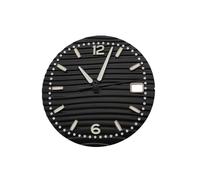 ROUHO 30,5mm Wellenmuster-Zifferblatt, EIN Leuchtendes Zeitmesser-Gesicht 3h Krone Datum Mod für Seiko NH35 Movement-F3