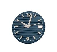 ROUHO 30,5mm Wellenmuster-Zifferblatt, EIN Leuchtendes Zeitmesser-Gesicht 3h Krone Datum Mod für Seiko NH35 Movement-F14