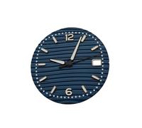 ROUHO 30,5mm Wellenmuster-Zifferblatt, EIN Leuchtendes Zeitmesser-Gesicht 3h Krone Datum Mod für Seiko NH35 Movement-F10