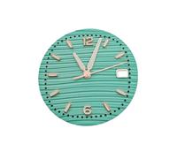 ROUHO 30,5mm Wellenmuster-Zifferblatt, EIN Leuchtendes Zeitmesser-Gesicht 3h Krone Datum Mod für Seiko NH35 Movement-F7