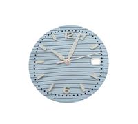 ROUHO 30,5mm Wellenmuster-Zifferblatt, EIN Leuchtendes Zeitmesser-Gesicht 3h Krone Datum Mod für Seiko NH35 Movement-F15