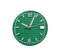 ROUHO 30,5mm Wellenmuster-Zifferblatt, EIN Leuchtendes Zeitmesser-Gesicht 3h Krone Datum Mod für Seiko NH35 Movement-F18