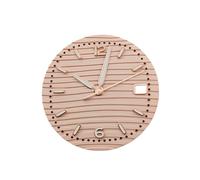 ROUHO 30,5mm Wellenmuster-Zifferblatt, EIN Leuchtendes Zeitmesser-Gesicht 3h Krone Datum Mod für Seiko NH35 Movement-F1