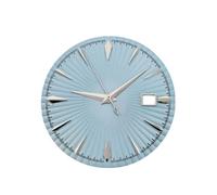 ROUHO 35mm Geriffeltes Zifferblatt, EIN Texturiertes Uhrengesicht 3h Krone Datum DIY-BAU für Seiko NH35 NH36 Movement-E6