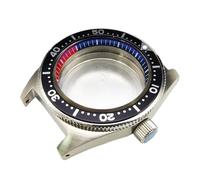 ROUHO 40mm Vintage Uhrengehäuse, Passend für NH35 NH36 Automatikwerk 28,5mm Zifferblatt, Edelstahl Retro Taucher Uhren Modifizierung Kit für Seiko Prospex 62MAS Re-Creation-# 12