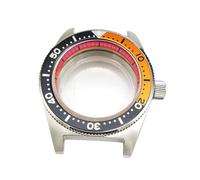 ROUHO 40mm Vintage Uhrengehäuse, Passend für NH35 NH36 Automatikwerk 28,5mm Zifferblatt, Edelstahl Retro Taucher Uhren Modifizierung Kit für Seiko Prospex 62MAS Re-Creation-# 1