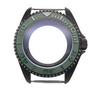 ROUHO 42mm Schwarz Uhrengehäuse Mod Kit, für NH35 4R36 Werk, 3.0 Krone Taucher Uhrengehäuse Modifizierung für Seiko SKX007 / SKX009-B 2