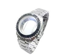 ROUHO 42mm Uhren Modifiering Gehäuse & Armband, Passend für NH35 NH36 7S26 Werk, Ersatz Lünetten Einlage Uhren Modifizierung Kit für Seiko-H 9