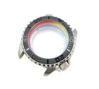 ROUHO 42mm Uhrengehäuse Bunt Kapitelring, Passend für NH35 NH36 Werk, Massiv Edelstahl Boden Uhren Mod Kit für Seiko SKX007-B 5