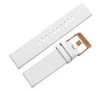 ROUHO Atmungsaktives Leder Uhrenarmband, Ersatz Dornschließe Uhren-Armband für Diesel DZ4323 7312 7314 1657 4318-Weiß 27mm