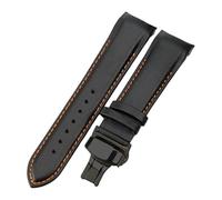 ROUHO Bogenanschluss Leder Uhrenarmband Ersatz Uhrband Faltschließe für Tissot Couturier T035-Schwarz + Schwarz Schnalle 23mm