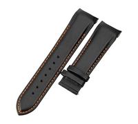 ROUHO Bogenanschluss Leder Uhrenarmband Ersatz Uhrband Faltschließe für Tissot Couturier T035-Schwarz 23mm