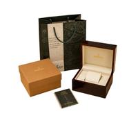 ROUHO Braun Uhren Displaybox Hölzerne Uhren Aufbewahrungsetui Einzel Armbanduhrenhalter Cremefarbener Innenraum für Audemars Piguet Royal Oak Concept