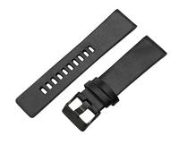 ROUHO Echtleder Uhrenarmband Großes Zifferblatt, Herrenuhr Wasserdicht Langlebiges Ersatzband für Diesel-Schwarz + Schwarz Schließe 30mm