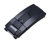 ROUHO Edelstahl Bereitstellung Uhr Schnalle Uhrenband Klappverschluss für Rolex Daytona Submariner-Schwarz 16 x 9 x 18mm