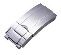 ROUHO Edelstahl Bereitstellung Uhr Schnalle Uhrenband Klappverschluss für Rolex Submariner Oyster-Matte Silber 16 x 9 x 18mm