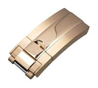 ROUHO Edelstahl Bereitstellungsverschluss, Ersatz Uhr Armband Schnalle für Rolex Daytona Oyster Submariner-Roségold 18 x 9 x 20mm