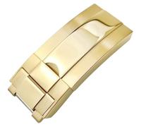 ROUHO Edelstahl Bereitstellungsverschluss, Ersatz Uhr Armband Schnalle für Rolex Oyster Yacht-Master-Gold 18 x 9 x 20mm