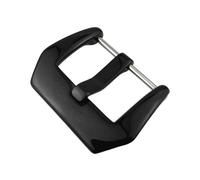 ROUHO Edelstahl Dornschließe Uhrenarmband Verschluss Rostfreies Ersatz Uhr Zubehör für Panerai-Poliertes Schwarz 16mm