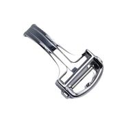 ROUHO Edelstahl Lederarmbandbuckle Doppel-Tastknopf Ersatz Schmetterlingsbuckle für Cartier Ballon Bleu - Silber 16mm