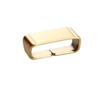 ROUHO Edelstahl Uhrarmband Keeper - Smartwatch Armband Halterungsring & Befestigungsringe für Casio G-Shock DW5600/5610/6900-Gold 18mm