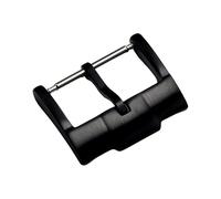 ROUHO Edelstahl Uhrarmband Nadelverschluss Stegverbindung - Silikon Leder Uhrarmbandschnalle für Audemars Piguet-Schwarz 3.0mm 18 x 3.0mm