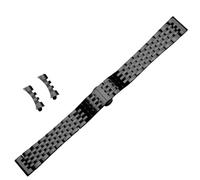 ROUHO Edelstahl Uhrenarmband Metall Ersatzband Gliederarmband Rund- Gerader Anstoß Multi-Fit für Tissot Le Locle T41