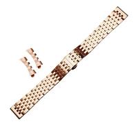 ROUHO Edelstahl Uhrenarmband Metall Ersatzband Gliederarmband Rund- Gerader Anstoß Multi-Fit für Tissot Le Locle T41
