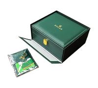 ROUHO Einzel Slot Uhren Aufbewahrung Box Grün PU Leder Finish Holz Rahmen Uhrengehäuse für Rolex