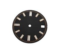 ROUHO Elegantes Baguette-Uhrengesicht, eine 28,5mm Sonnenschliff-Zifferblattplatte Uhrmacherkunst für Seiko NH35 NH36 Movement-G1