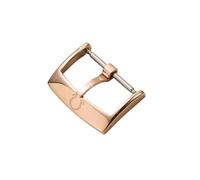 ROUHO Ersatz Uhrenschnalle 14mm 16mm 18mm 20mm, Massive Dornschließe aus Edelstahl für Omega De Ville Collection-Roségold 14mm