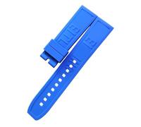 ROUHO Flexibles Gummi Uhrenarmband Ersatz Schweißfestes Uhr Band für Breitling Superocean Blackbird-Hellblau 20mm